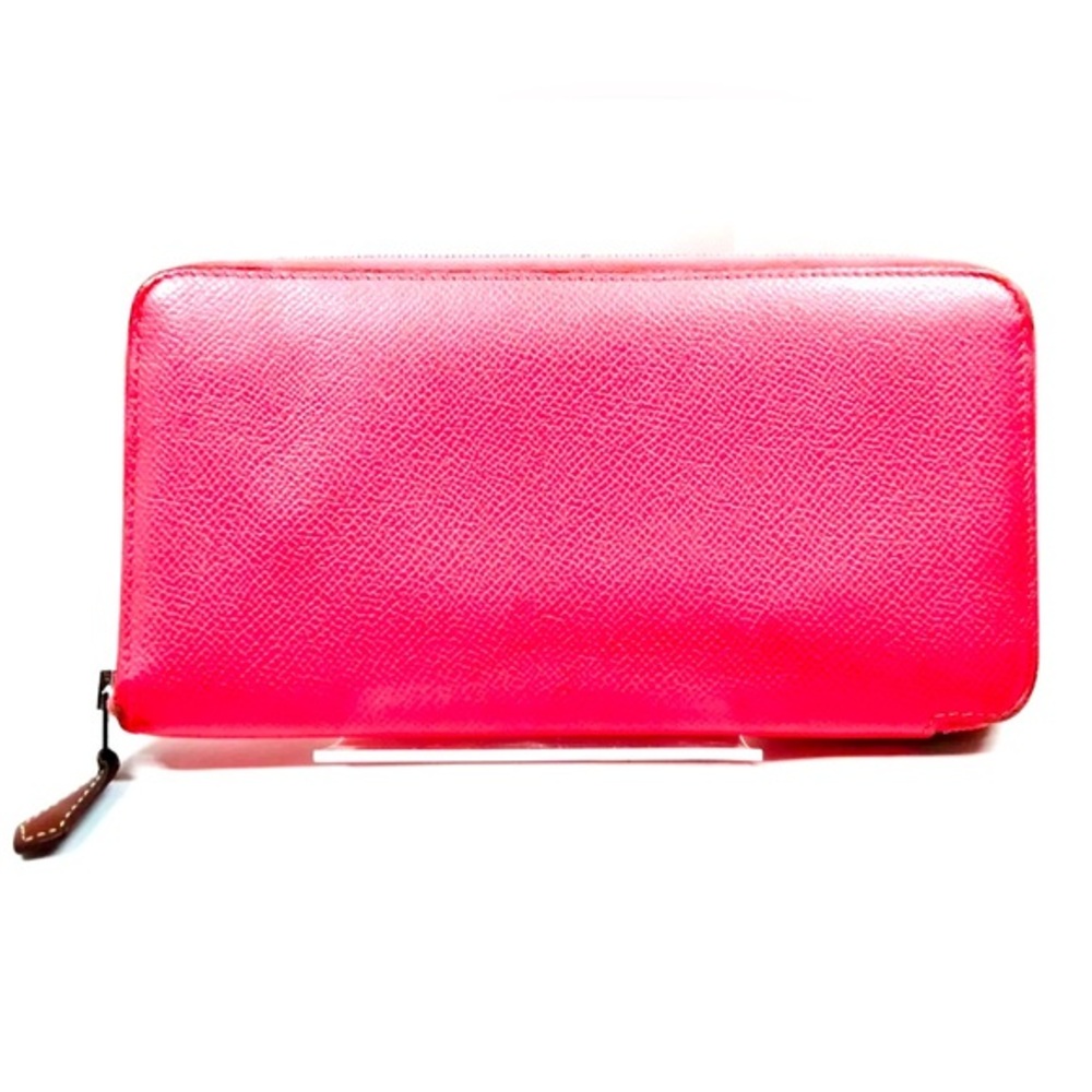 Hermes Long Wallet Pink Leather in excellent condition.